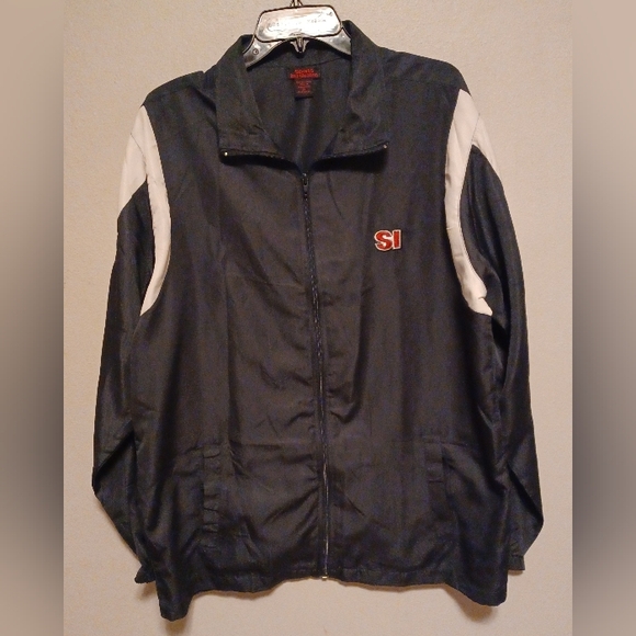 Men’s Sports Illustrated Light Weight Windbreaker Black Size XL Preowned - Picture 1 of 10